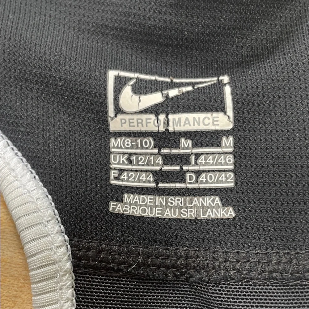 Nike Black Racerback Tank with White Trim - Picture 2 of 3